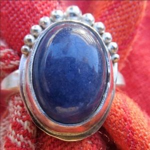 Sterling Silver Sapphire Ring